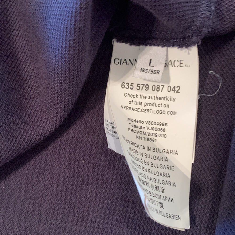 Versace Collection Large Polo In Navy - Picture 6 of 9